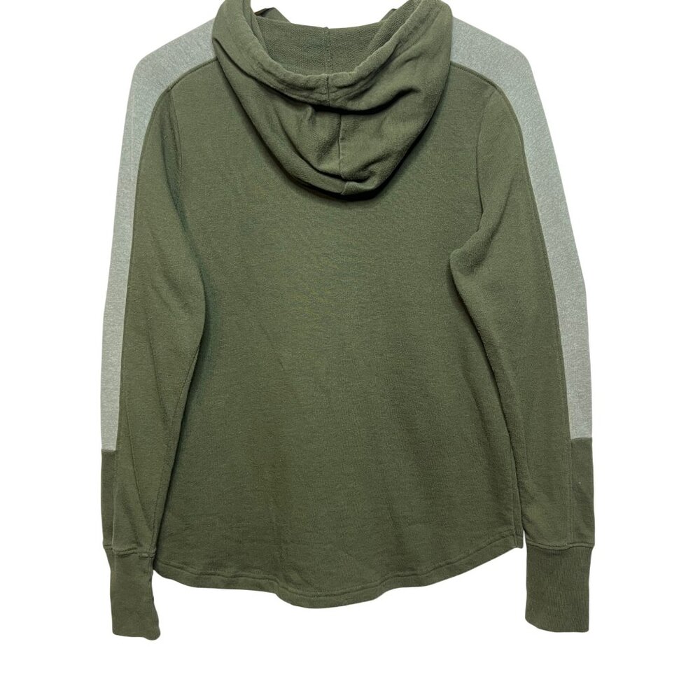 Tek Gear Dry Tek Olive Green & Gray Men's Hoodie Sweatshirt S Outdoors Hiking - Picture 2 of 11